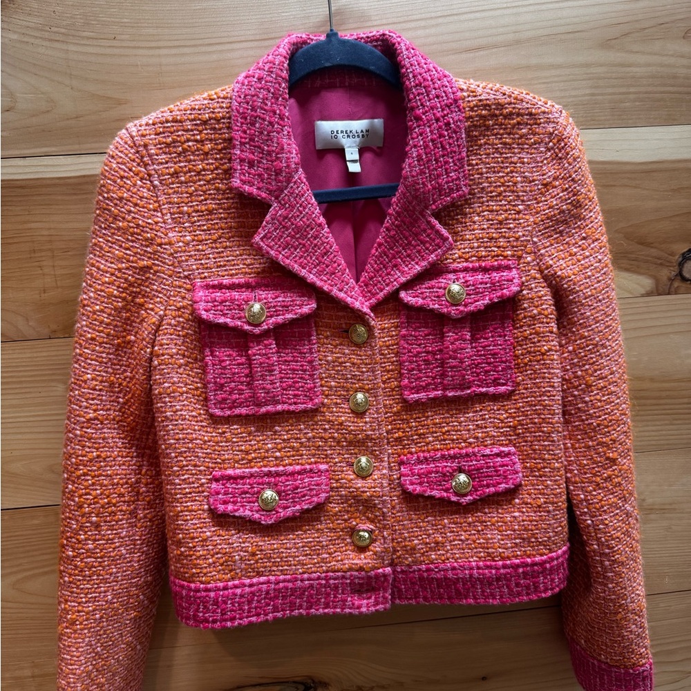 Derek Lam Pink and Orange Jacket and skirt set - Picture 9 of 12